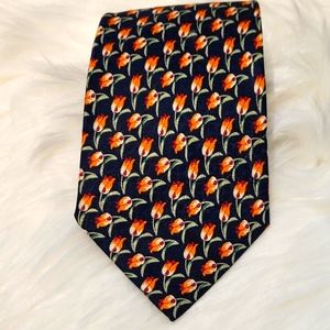 Tulip Print Silk Tie